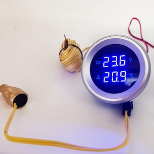 载机数显水温电压表防水组合仪表12V24V电压通用 农用车挖机铲车装