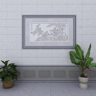 外墙浮雕壁画迎门墙小规格雕花瓷砖室外防晒抗冻外墙砖围墙拼花砖