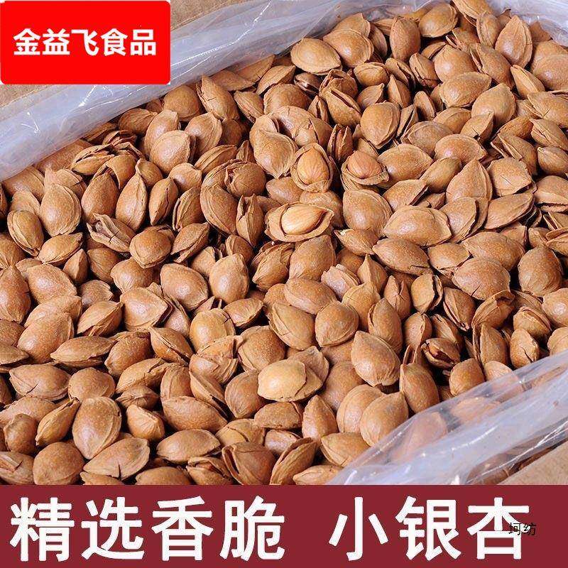 【包邮】坚果炒货小银杏连罐500g小白杏熟奶香大杏仁开口南杏仁甜