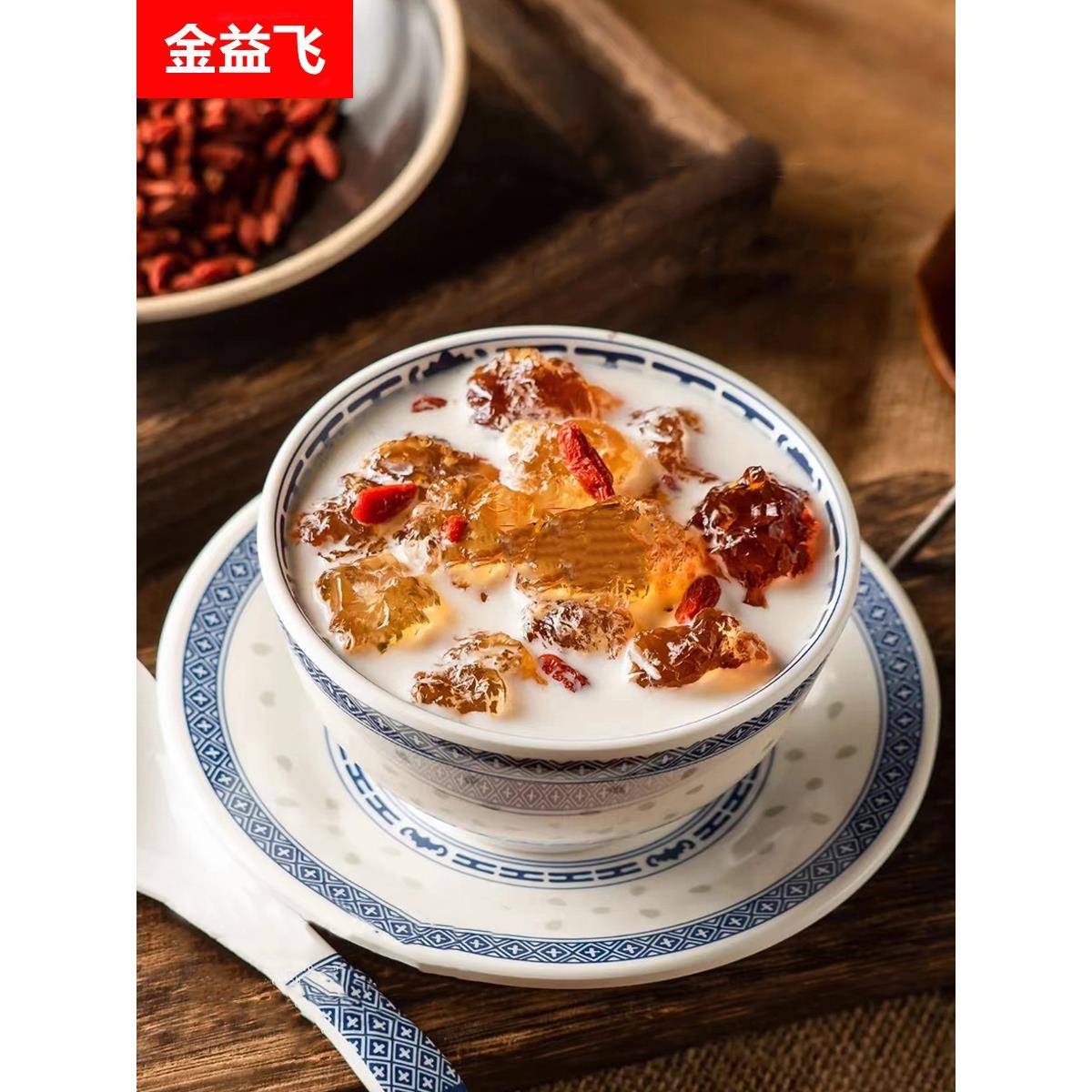 乐憩桃胶商用罐头免煮开罐即食羹炖奶雪燕银耳甜品奶茶原料850g