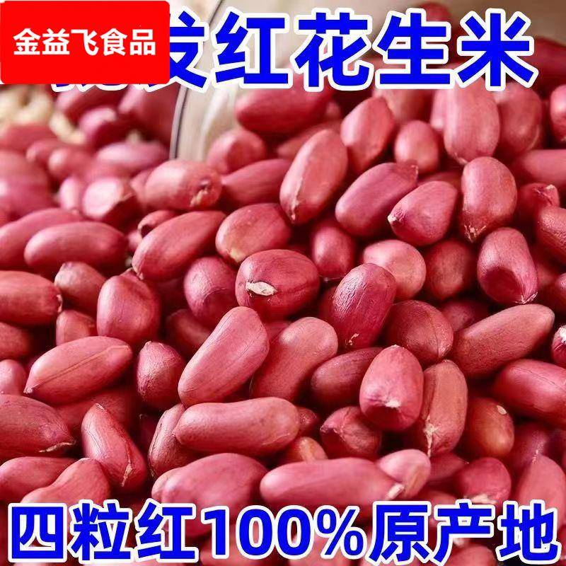 新货东北红衣生花生米500散装红花生仁新鲜红皮不带壳花生米
