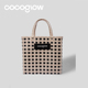 cocoglow戏梦巴黎系列女士手提包手工编织包泰国小众女包度假包