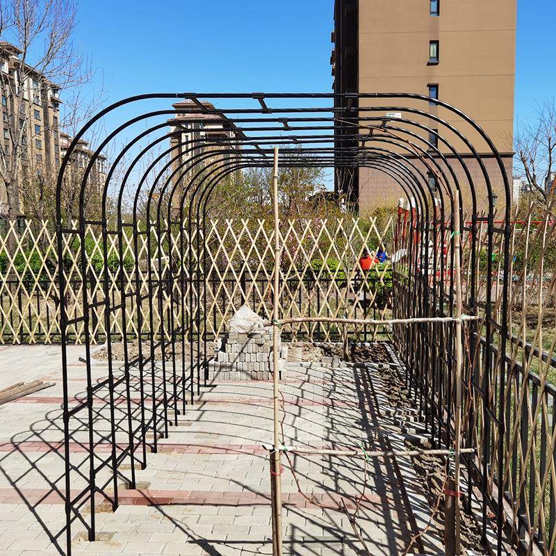 拱门花架不锈钢爬藤架月季葡萄支架花园阳台户外拱形花架加粗管径