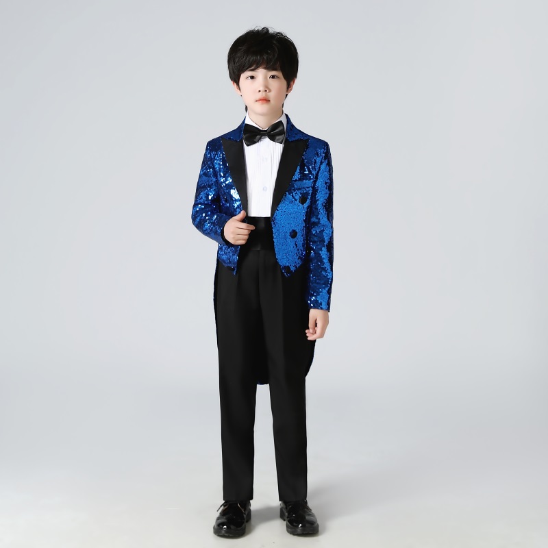 儿童燕尾服男演出服童礼服模特钢琴走秀比赛主持人花童大童服装秀