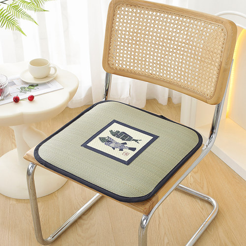 夏季蔺草凉席坐垫冰凉夏天屁垫透气凉垫办公室久坐椅子垫凳子椅垫