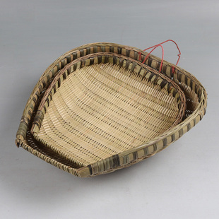 竹编簸箕 竹制品 淘米箩 扫把簸箕 竹筲箕 酒店淘米篮子竹篮竹筐