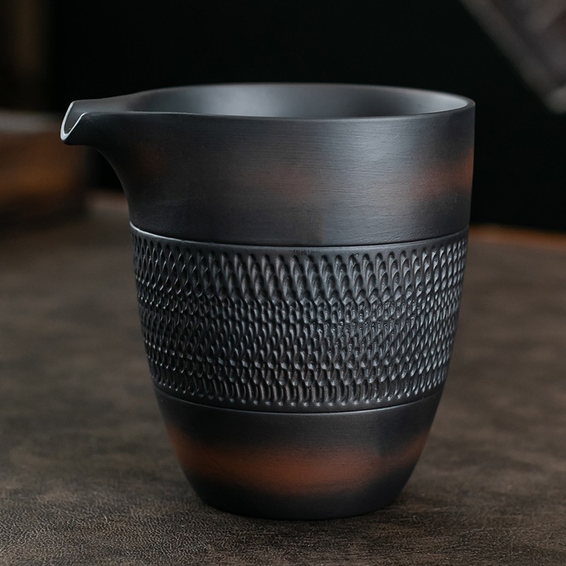 建水紫陶公道杯手工跳刀坭兴陶瓷大分茶器紫砂茶海功夫茶具配件