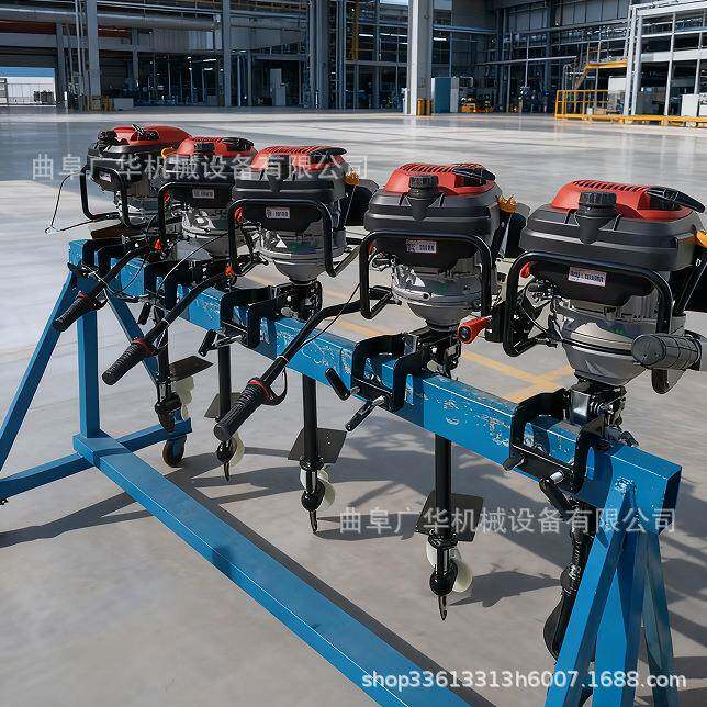 养殖船四冲程挂浆机 大马力水冷柴油船外机 196cc汽油螺旋推