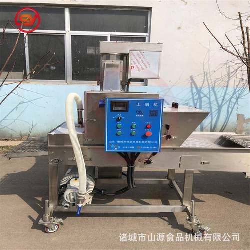 鱿鱼圈上糠机 全自动上洒下粘式裹糠设备 食品厂洋葱圈撒糠机