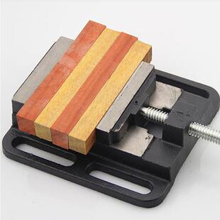 迷你平口钳铸铁小型台钳桌虎钳电钻架台钻专用定位器2.5-4寸