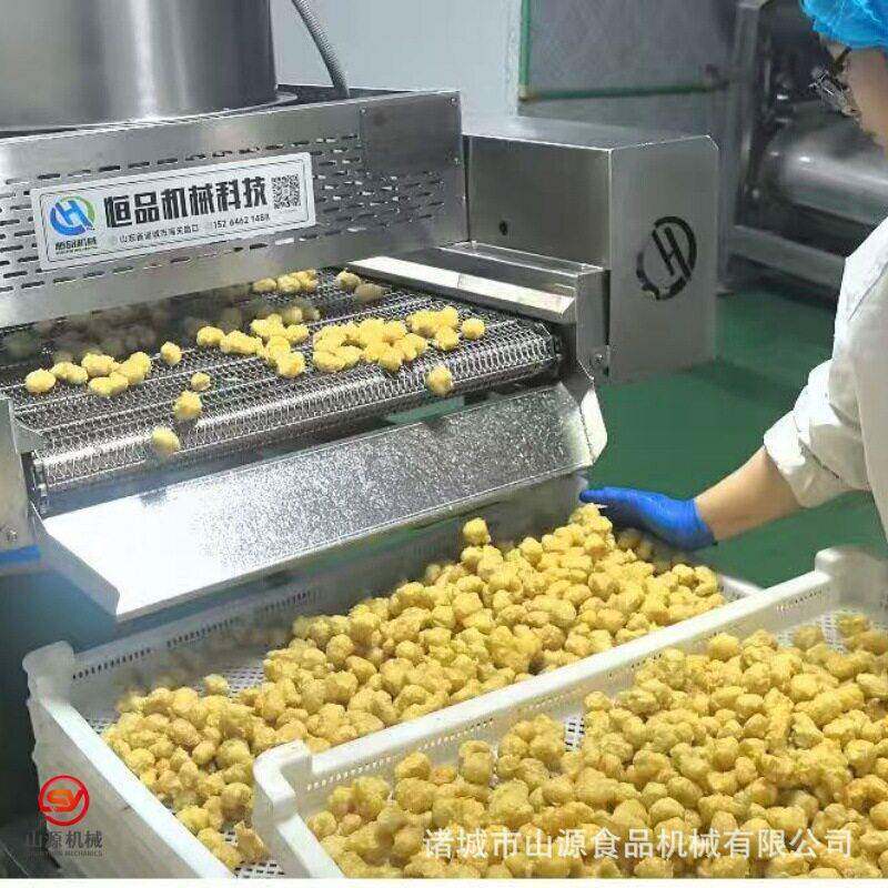 锅包肉上浆油炸生产线 鸡肉条裹浆机 溜肉段油炸设备