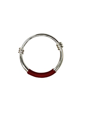 鱼头星星百搭食指戒光面推拉指环女S999足银红绳情侣戒指轻奢简约