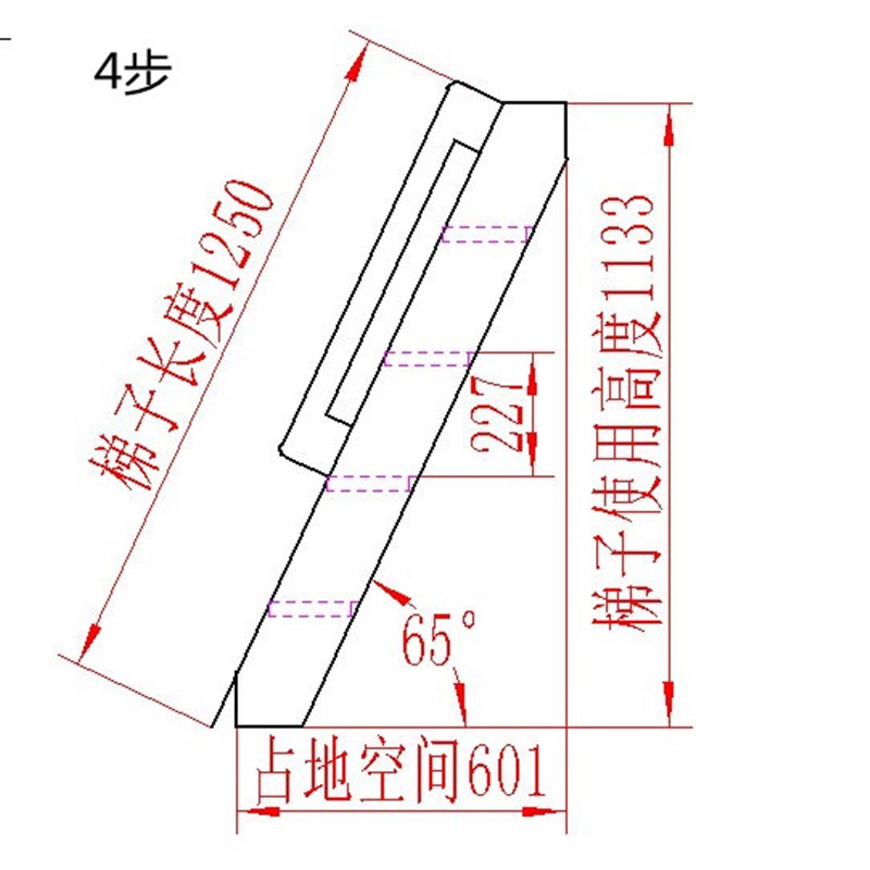 S588木梯子复式阁楼楼梯室内直梯带扶手实木单梯木质复古一字爬梯