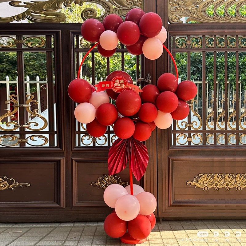 结婚婚庆红色气球圆环立柱装饰客厅婚房客厅喜庆场景布置路引之新,节庆用品/礼品,气球,淘宝优惠券,粉丝福利购,淘宝优惠卷