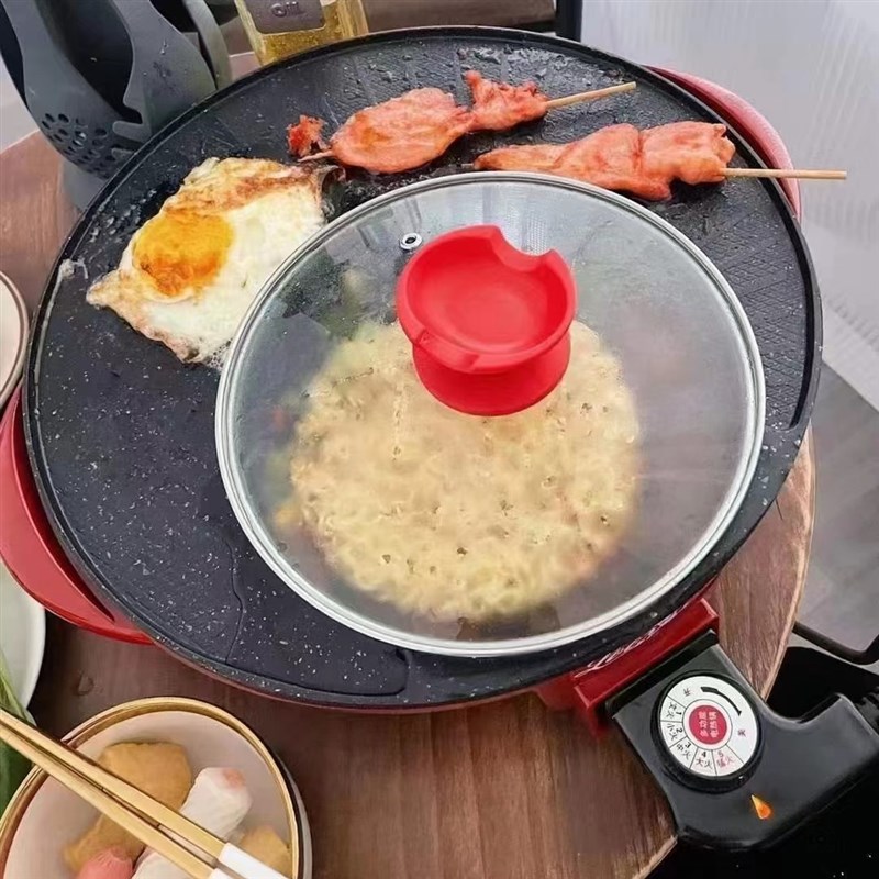 LOOX洛克斯兔兔多功能韩式涮烤一体锅锅鸳鸯电火锅礼品家用小家电