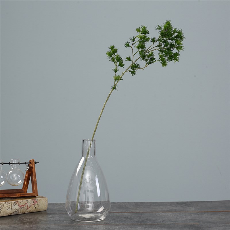 长枝松针中式花艺假松针书房装饰松树简约假花软装花材小枝松针