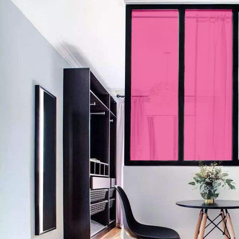 厂家透明桃红夹胶玻璃贴膜红薄膜阳台窗户玻璃纸