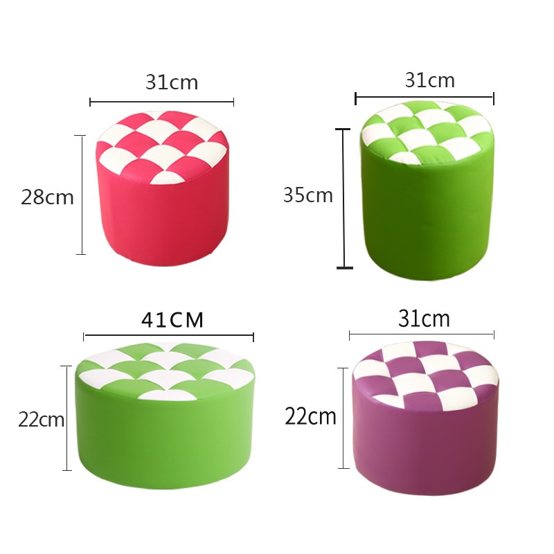 创意实木小凳子时尚坐墩沙发茶几凳圆凳家用皮凳小板凳成人垫脚凳