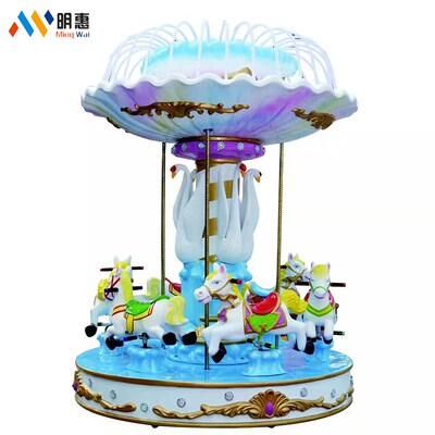 新款儿童乐园旋转木马 景区户外电动木马 儿童游乐场转码游乐设备