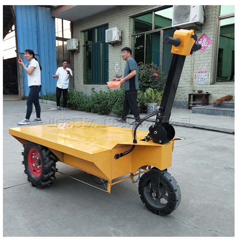 建筑平板四轮运输车 土方砂石托运工具车 座驾式电动前进后退车