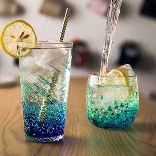 耐热茶杯无铅玻璃杯 进口日本水野硝子夜光玻璃杯手工创意水杯日式