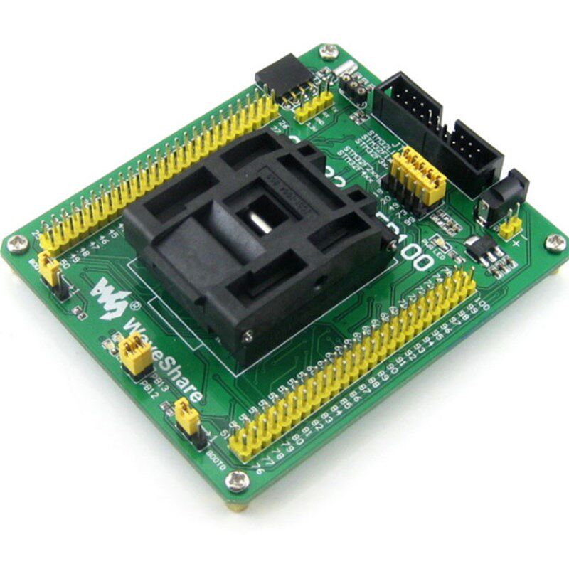 STM32专用编程座 烧写座 QFP100 0.5mm 原装座子 STM32-QFP100