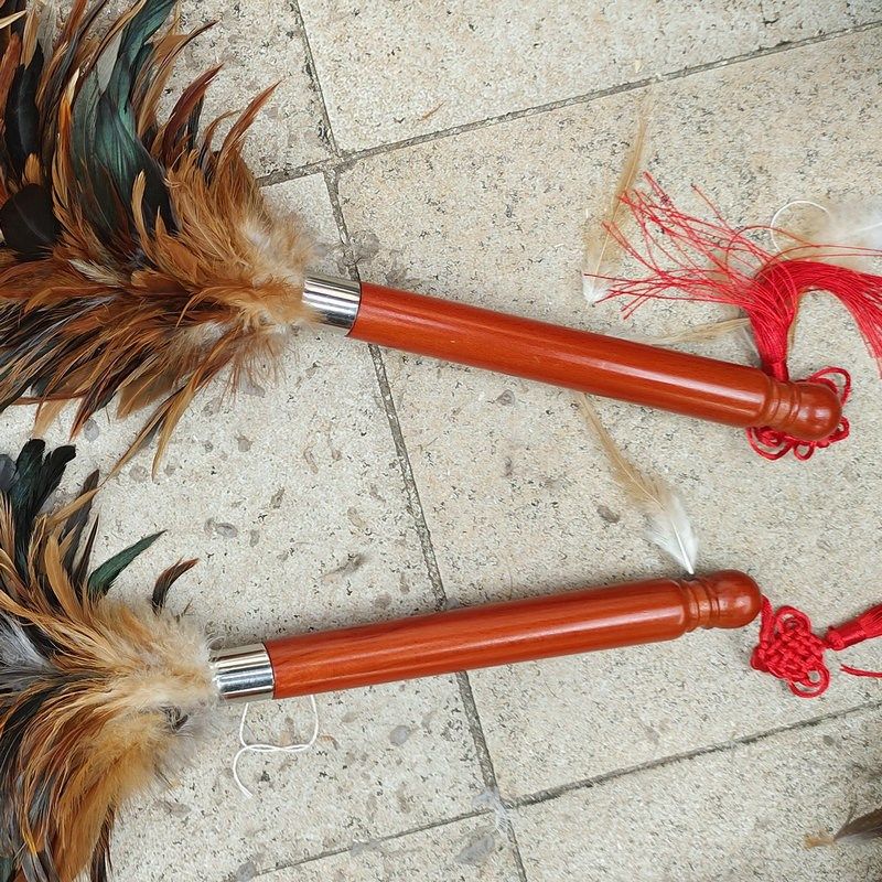 木柄长泳毛鸡毛掸子清洁家用鸡毛掸子桌面除尘掸经济实用除尘掸