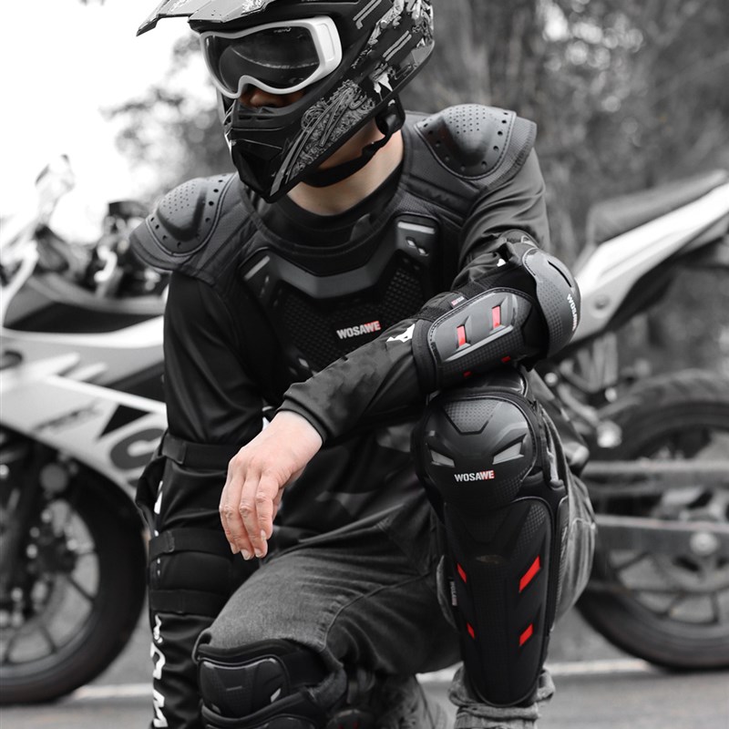 WOSAWE摩托车成人护具轮滑溜冰滑滑车护甲衣户外骑行运动护具