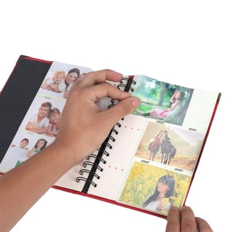 标准3寸相册大容量皮革线圈插页式宝丽来拍立得相册票据名片册120