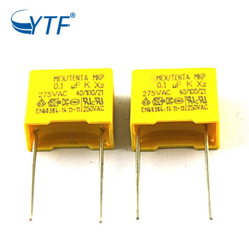 直插安规电容104K/275V 脚距10mm 275V104K安规高低压电容厂家