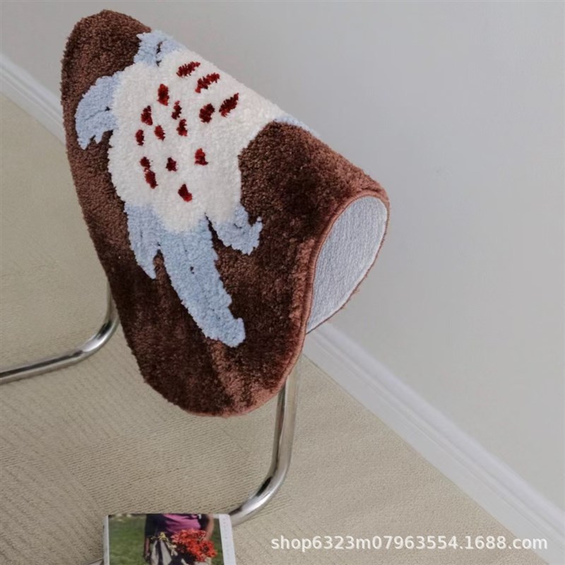 厂家直销复古轻奢卧室床边客厅茶几进门毯簇绒植绒地毯吸水防滑地