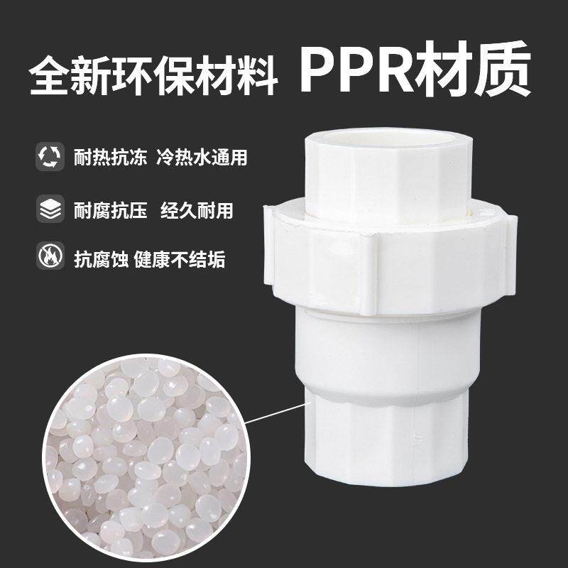 ppr止回阀全塑活件接热熔管件R全塑活接全塑向阀配管PP止回ppr止