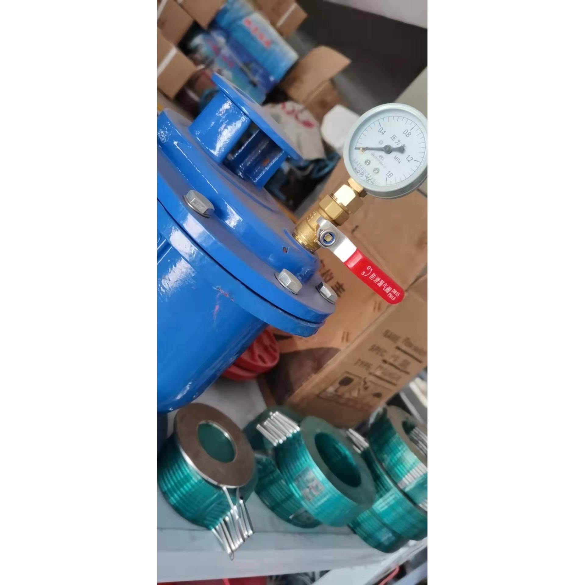 球墨铸铁管给水管道配件复合式排气阀铸铁法兰排气阀