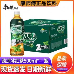 康师傅双倍薄荷劲凉冰红茶500ml 限定超市饮料批发yb 5瓶整箱夏季