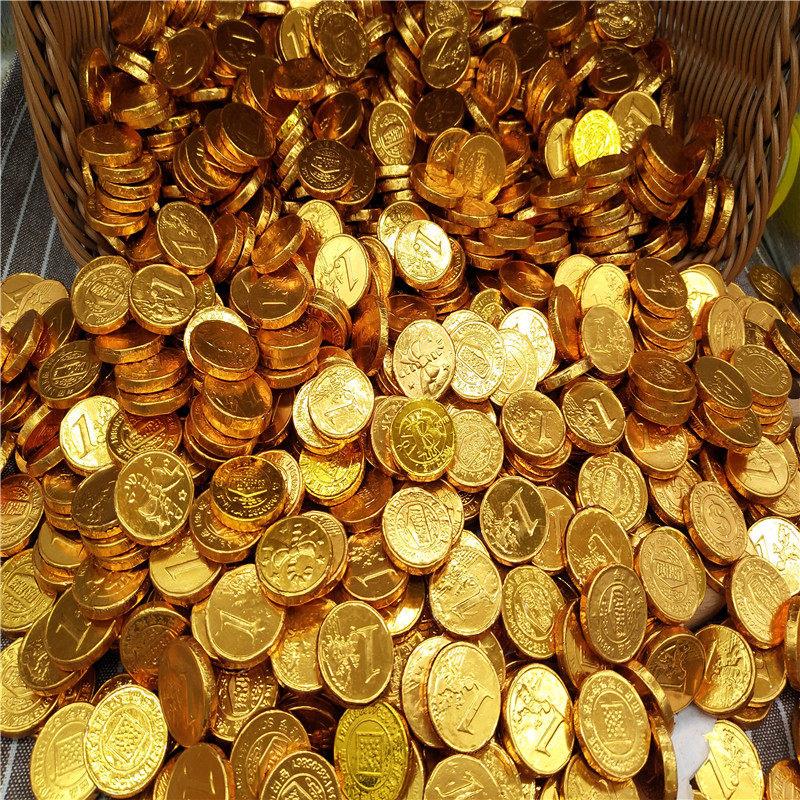 小金币巧克力迷你金币蛋糕装饰儿童零食喜糖烘焙散装（代可可脂）