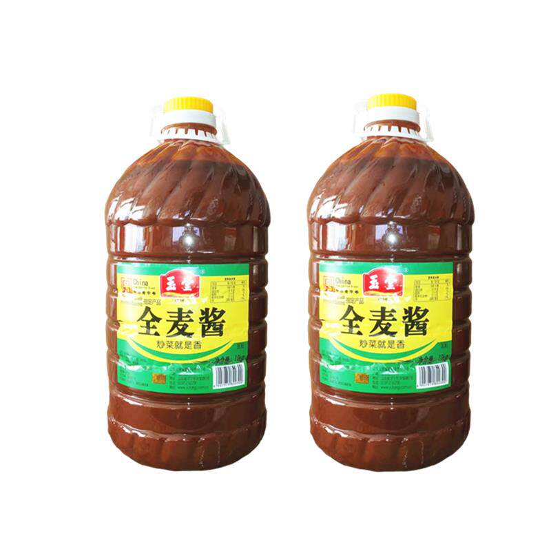玉堂全麦酱10kg桶装济宁黄酱山东甜面酱酱园炒菜炒鸡调味炖鱼商用