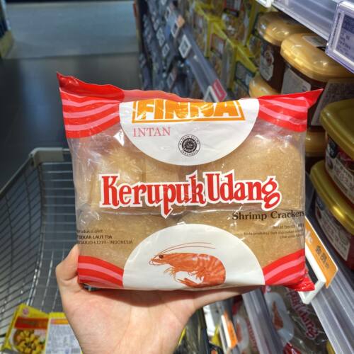 ole精品超市代购FINNA印尼特级虾味木薯片（红袋）(黄袋）