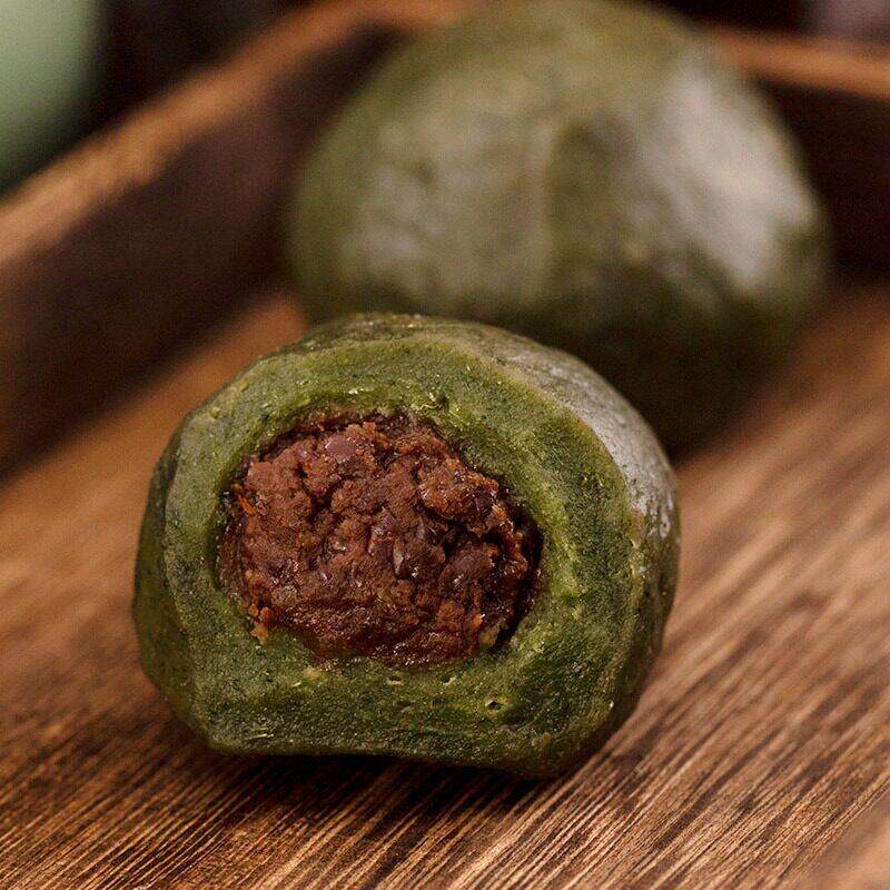 【豆沙馅艾草青团】宁波特产糕团红豆泥团子豆沙清明果艾草麻糍