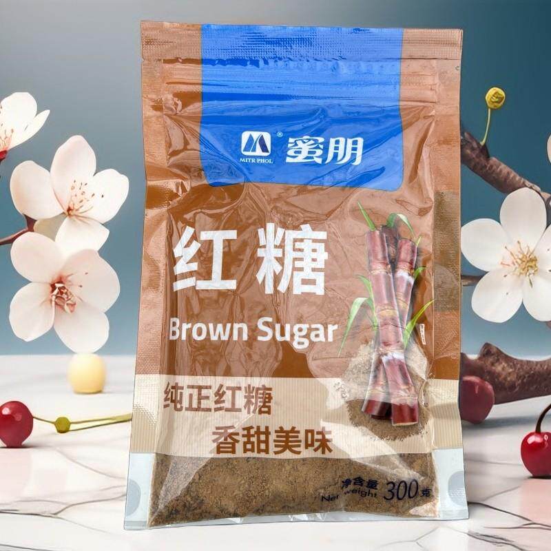 养生糖水冲饮家用广西蜜朋老牌纯甘蔗古法红糖粉300克1袋馒头甜品