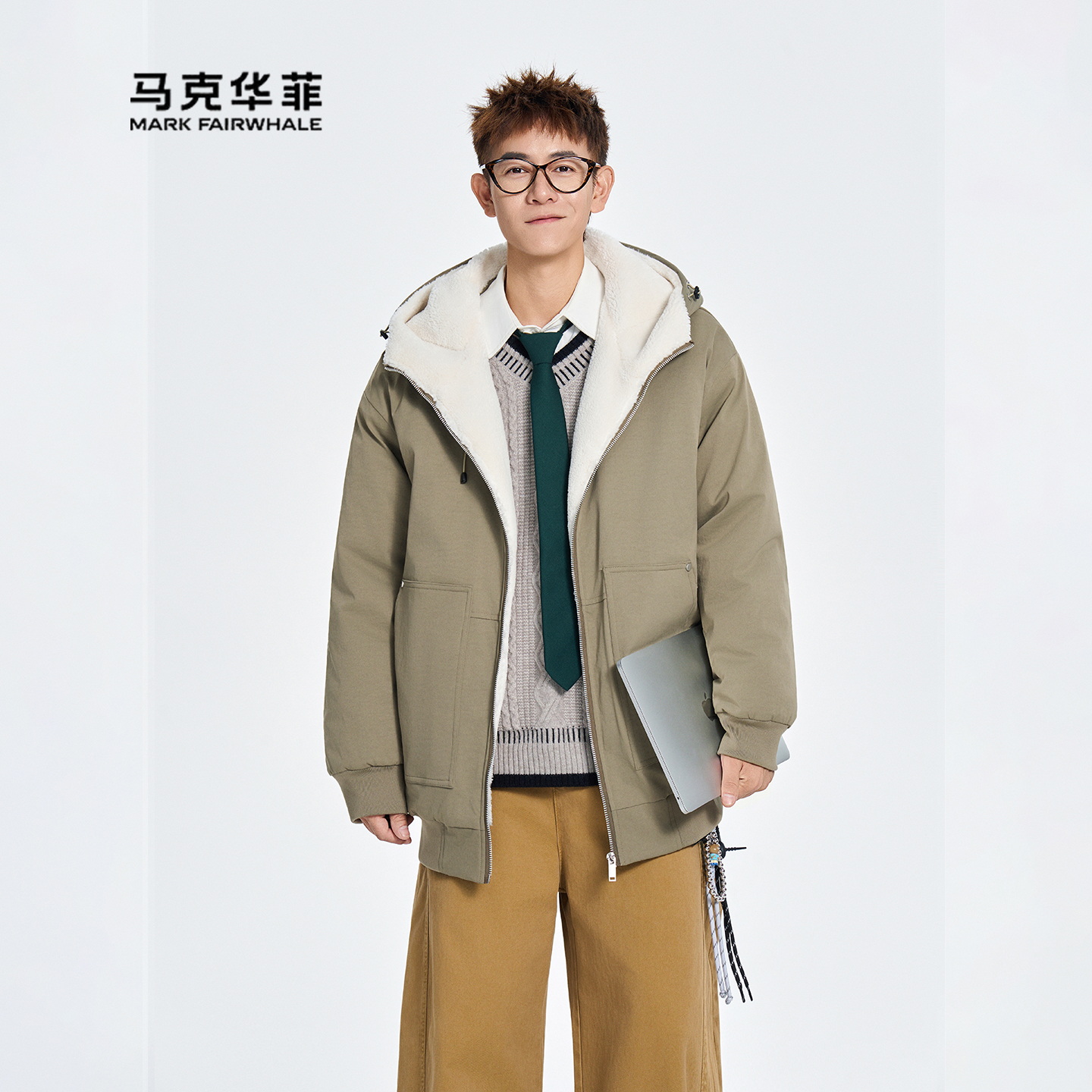 工装连帽棉衣男冬季宽松百搭棉袄