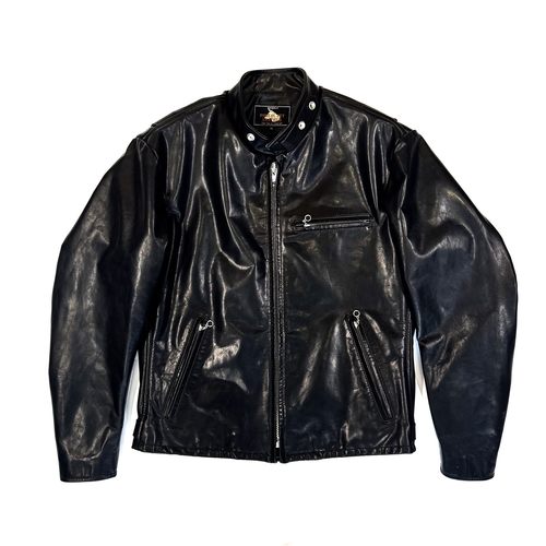 641牛皮立领夹克.新款咖啡骑士美式咔叽倒三角立领短款机车皮衣