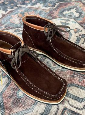 1527V袋鼠鞋.Vibram大黄底复古手工固特异牛皮反绒英伦真皮男鞋