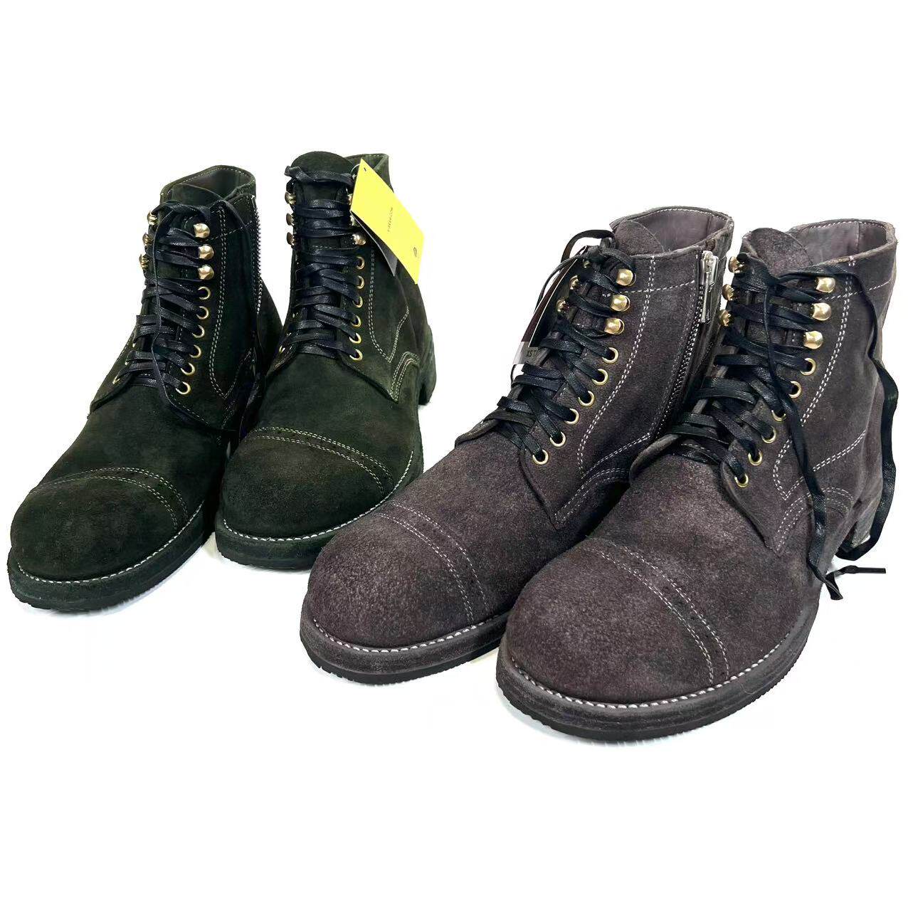 076V马皮反绒工装鞋.Vibram底美式经典8083头层反绒马皮靴高帮鞋