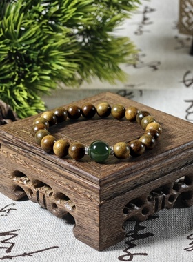 【檀青映月】天然绿檀女款手串养人灵木随温变色木香沁心高级国风