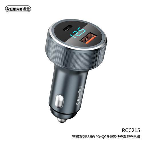 REMAX 赛骆PD58.5W快充车载充电器RCC215爆款数显车充汽车用品