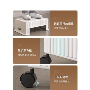 学生专用收纳箱高中生初中生课桌下放书的置物架书箱带轮子教室用