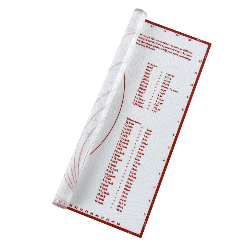 59*39cm铂金硅胶垫 加密玻纤 超薄防滑不沾烤箱垫 烘焙操作揉面垫