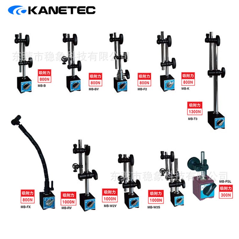 原装原装日本KANETEC强力牌磁性表座MB-MX20F MB-MX28F