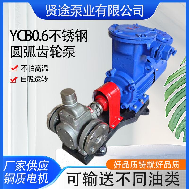 不锈钢圆弧齿轮泵304不锈钢齿轮泵YCB0.6压力泵电动增压燃油泵