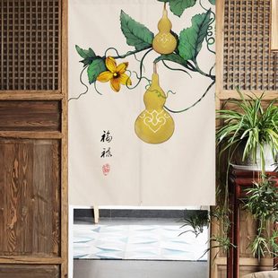 门帘隔断帘过道帘子客厅玄关半帘葫芦农村大门厕所全遮洗手间 中式